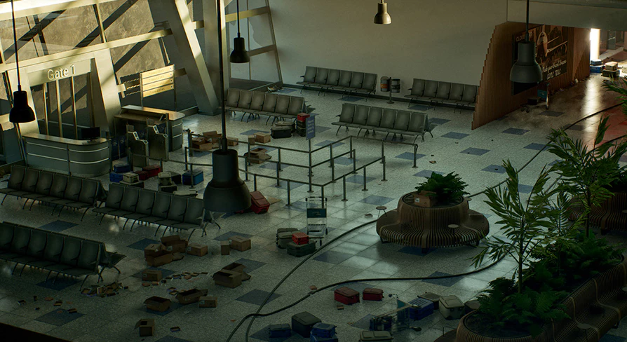 Airport Terminal Interior - Unreal Engine Assets Free Download