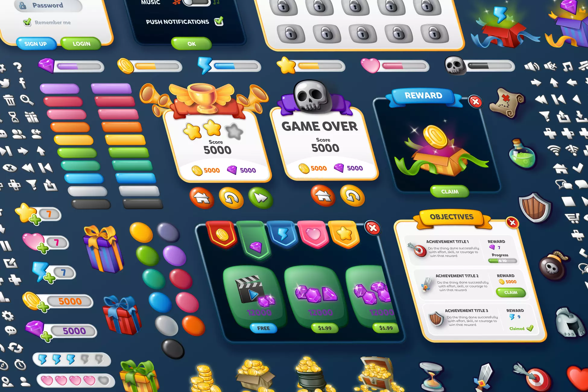 UI Kit Pro - Casual Glossy - Unity Assets Free Download