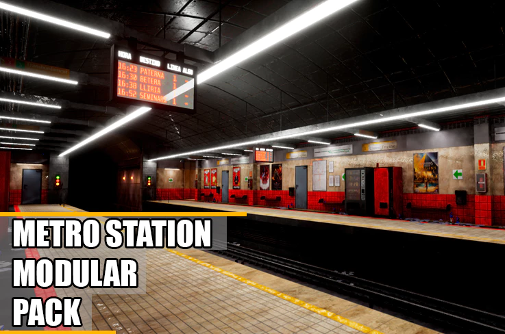 Metro Station Modular Pack - Free Download Unreal Engine