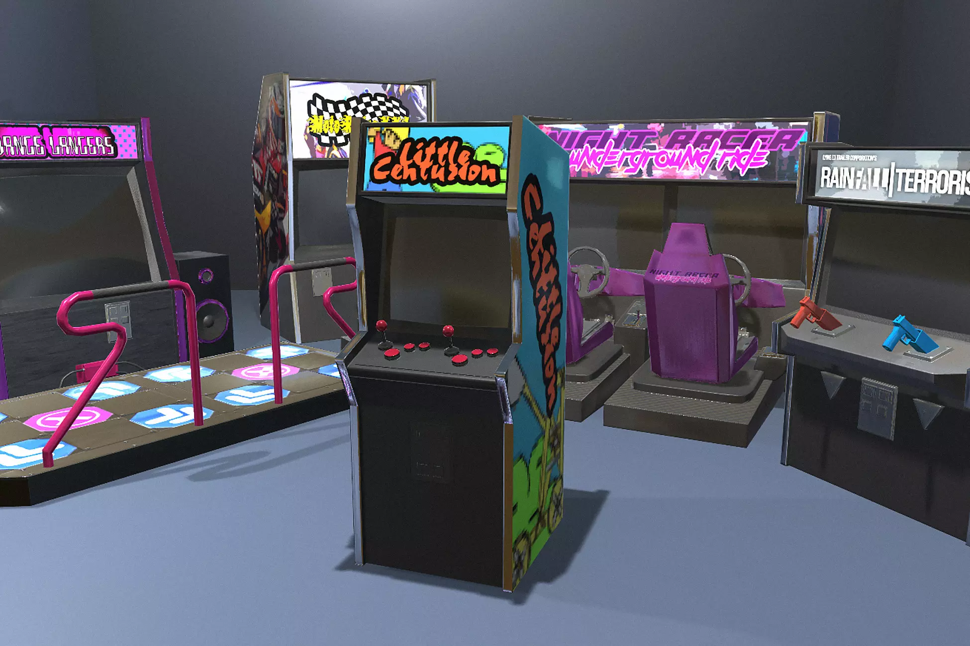 Retro Arcade Machines Pack - Unity Assets Free Download
