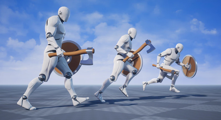 Axe and Shield Animation Set - Unreal Engine Free Download