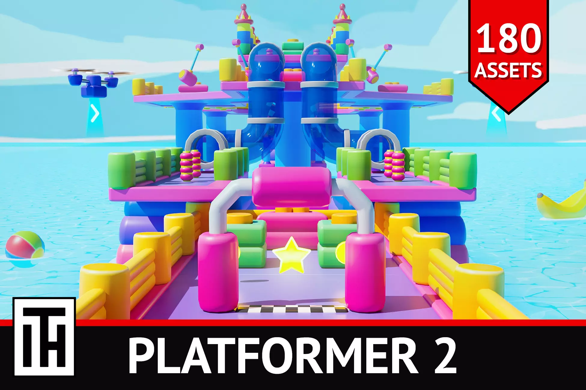 Platformer 2 Obstacles - Low Poly 3D Models Pack - Free Unity Assets