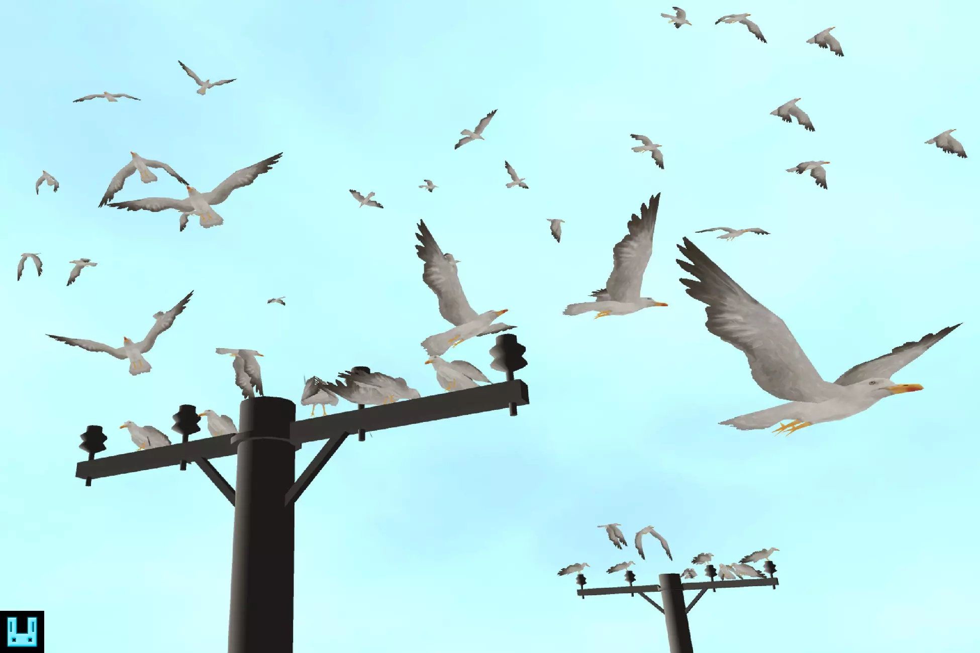 Bird Unity Texture Bird Flock: Seagull - Unity Assets Free Download