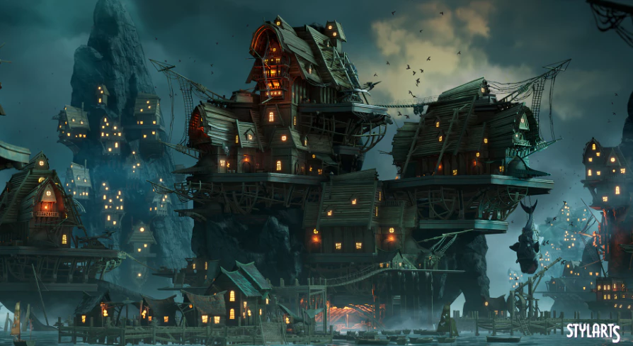 Stylized Pirate Port City Modular - Unreal Engine Free Download