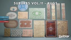 Suburbs VOL.11 – Rugs (Nanite and Low Poly) UE5.1+