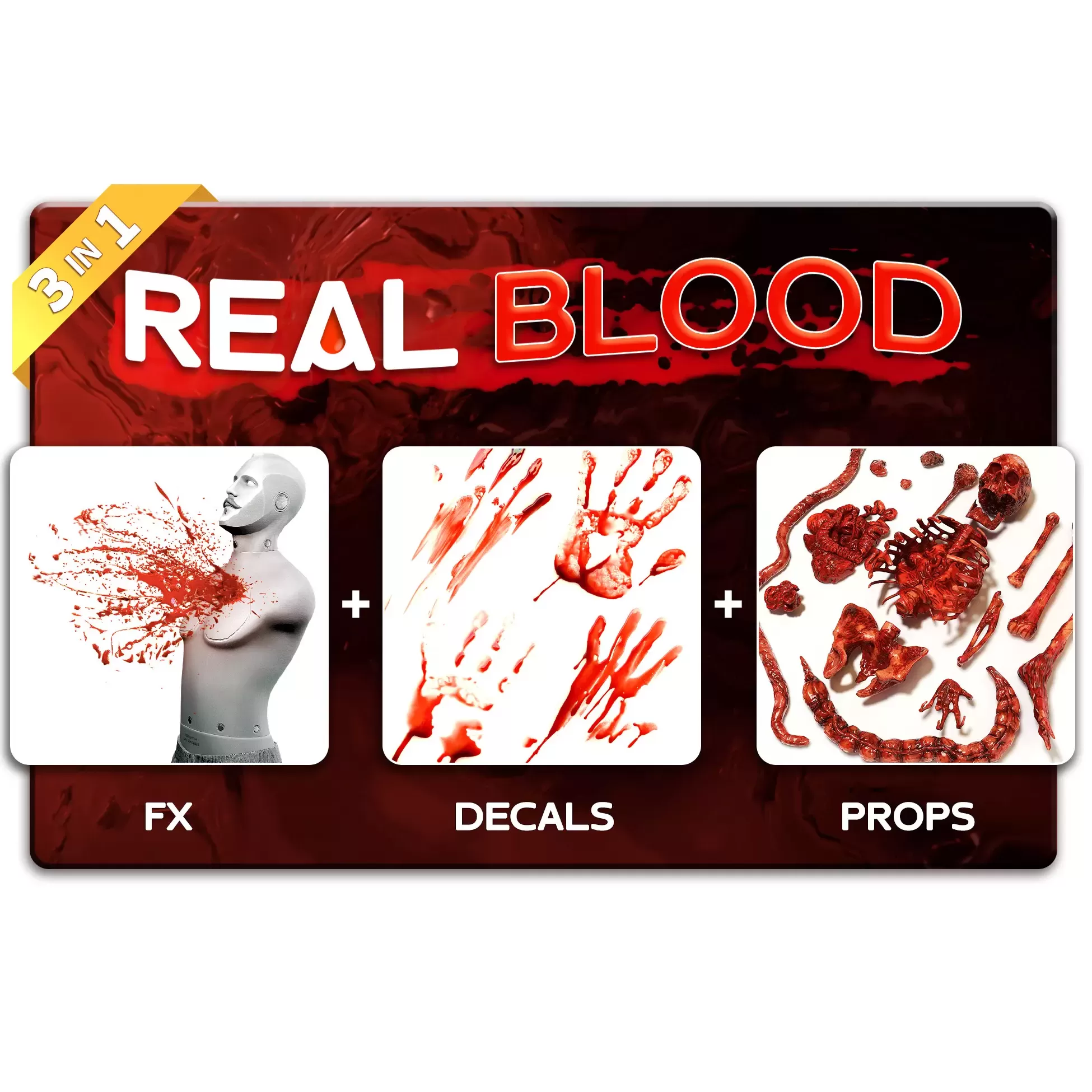 Unity Blood Texture Material Real Blood - Unity Assets Free Download