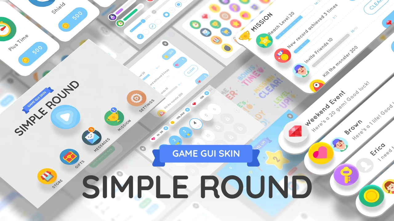 GUI - Simple Round - Unral Engine Free Download