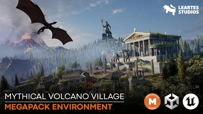 Mythical Volcano Village Megapack - Free Unreal Engine