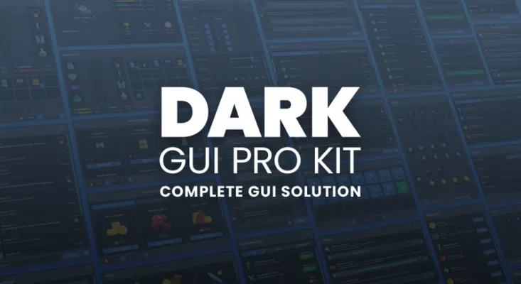 Dark GUI / UI / Main Menu Pro KIT - complete solution - Free Asset