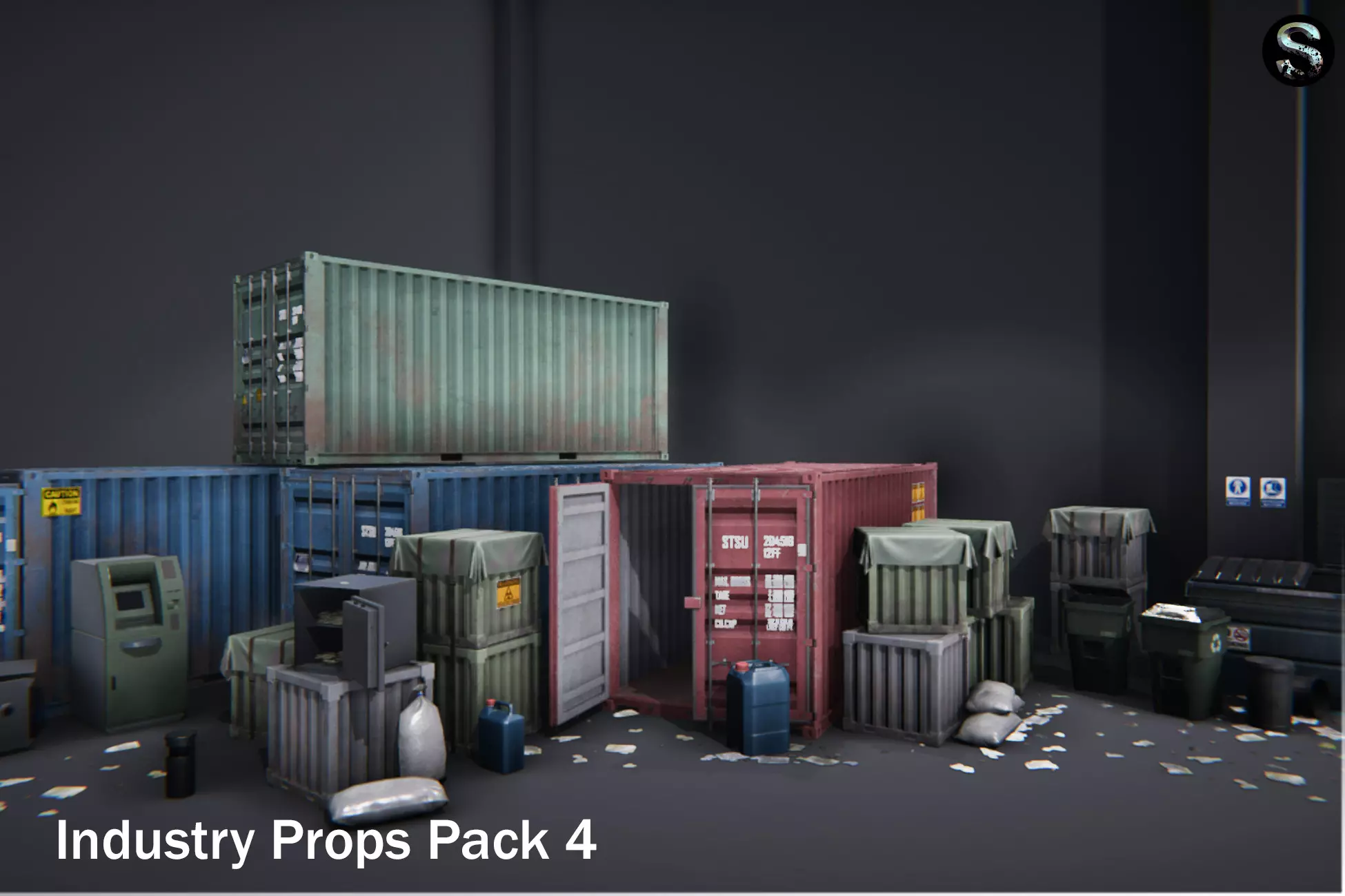 Tall Props Unity Industry Props Pack 4 - Unity Assets Free Download
