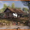 Spanish Cottage ( Spanish Cottage Spanish Cottage 3D Art Nature Tree Medieval ) UE5.2+