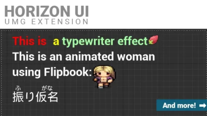 Horizon UI Plugin (DialogueMsgTextBlock and Flipbook) UE (5.5, 5.6)VIP 