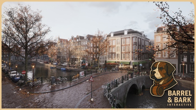 Modular Amsterdam City Street (Amsterdam Canale with Cafe ) UE5.0+